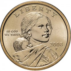 Монета 1 доллар. Парящий орёл. 2008 год