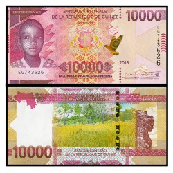 Банкнота 10 000 франков Гвинея