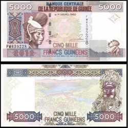 5000 франк Гвинея кәгазь акчасы. 2012 ел