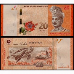 Банкнота 20 ринггит Малайзия.