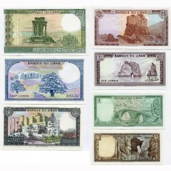 Набор из 7 банкнот Ливан
