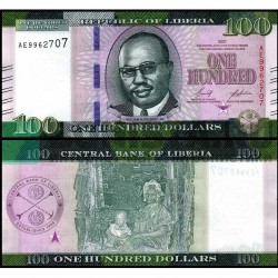 Банкнота 100 долларов Либерия. 2021 год
