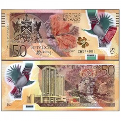Банкнота Тринидад и Тобаго 50 долларов. 2015 год. ПЛАСТИК