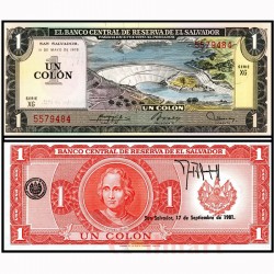 Банкнота Сальвадор 1 колон. 1980 год.