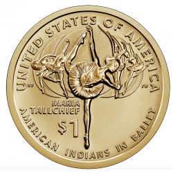 Монета 1 доллар США. Балерины-индейцы (Мария Толчиф). 2023 год