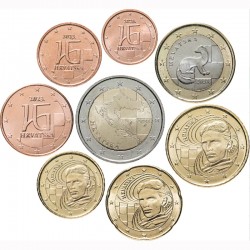 Набор монет евро Хорватии. 2022 год