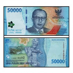 Индонезия 50 000 рупия кәгазь акчасы. 2022 ел