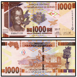 1000 франк Гвинея кәгазь акчасы. 2017 ел
