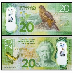 Банкнота 20 долларов Новая Зеландия. Пластик