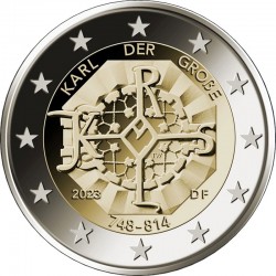2 евро Германия. 1275 лет со дня рождения Карла Великого. 2023 год