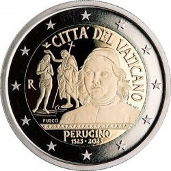 2 евро Ватикан. 500 лет со дня смерти Пьетро Перуджино. 2023 год