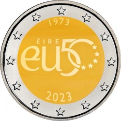 2 евро Ирландия. Ирландиянең Европа берлегенә керүенең 50 еллыгы. 2023 ел.