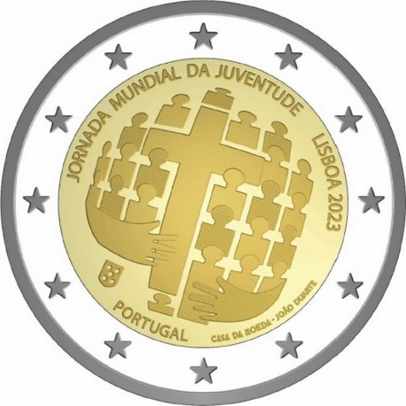 2 евро Португалия. Всемирный день молодежи в Лиссабоне 2023. 2023 год