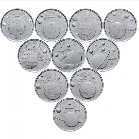 Набор монет Турции. Планеты солнечной системы