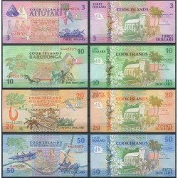 Набор из 4 банкнота Острова Кука.1992 год
