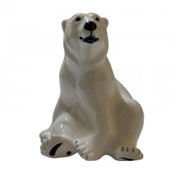 Фарфоровая статуэтка "Белый медведь" (сидящий).