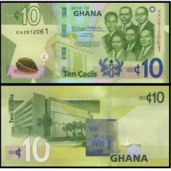 Банкнота 10 седи Гана. 2022 год