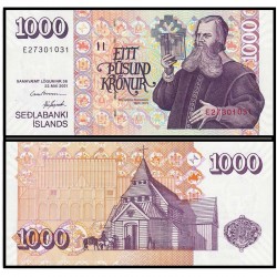 Банкнота 1000 крон Исландия. 2001 год