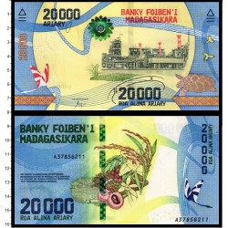 Банкнота 20 000 ариари Мадагаскар.