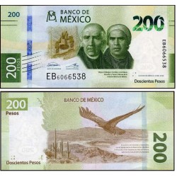 Банкнота 200 песо Мексика. 2022 год.