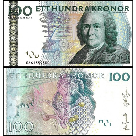 100 крон Швеция кәгазь акчасы.