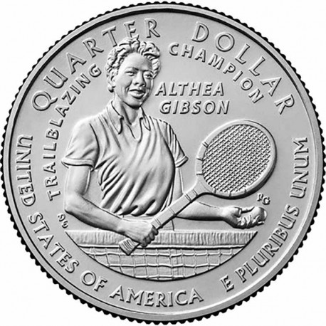 АКШ 25 центы. Алтея Гибсон. 2025 ел.