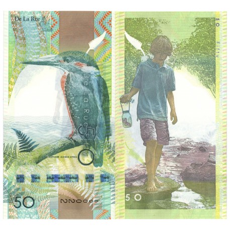 Бөекбритания 50 De La Rue тест кәгазь акчасы