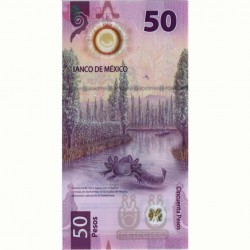 Мексика 50 песо кәгазь акчасы. 2021 ел. Пластик