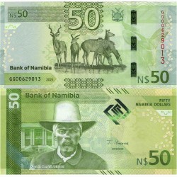 Банкнота Намибия 50 долларов 2025 год.