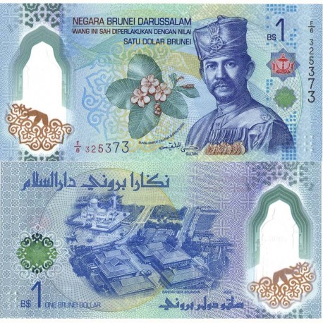 Бруней 1 ринггит кәгазь акчасы. 2024 ел