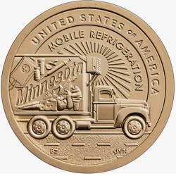 Монета 1 доллар США. Передвижные рефрижераторы (Миннесота). 2026 год