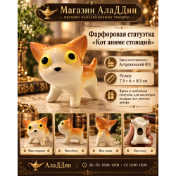 Аниме песи фарфор статуэткасы.