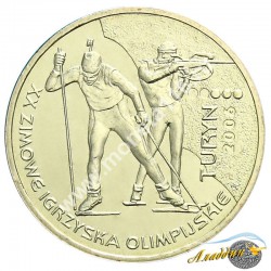 Турин Олимпия уеннарына багышланган 2 злот тәңкәсе