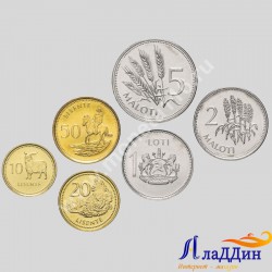 Набор из 6 монет Лесото
