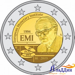 2 евро. 25-летие Европейского валютного института (EMI). 2019 год