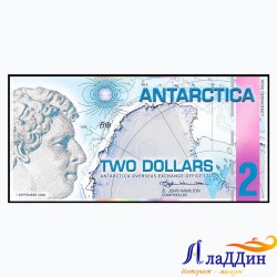 Антарктида 2 доллар кәгазь акчасы. 2008 ел