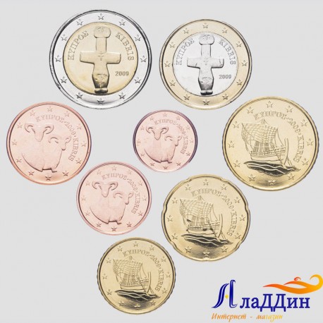 Набор монет евро Кипр