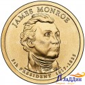 Монета 1 доллар Джеймс Монро 5-ый президент США. 2008 год