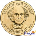 Монета 1 доллар Мартин Ван Бюрен 8-ой президент США. 2008 год