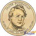 Монета 1 доллар Джеймс Бьюкенен 15-ый президент США. 2010 год