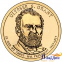 Монета 1 доллар Улисс Грант 18-ый президент США. 2011 год