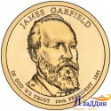 Монета 1 доллар Джеймс Гарфилд 20-ый президент США . 2011 год