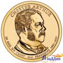 Монета 1 доллар Честер Артур 21-ый президент США. 2012 год