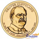Монета 1 доллар Гровер Кливленд 22-ый президент США. 2012 год