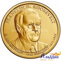Монета 1 доллар Франклин Рузвельт 32-ой президент США. 2014 год