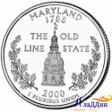 Монета 25 центов штат США Мэриленд. 2000 год