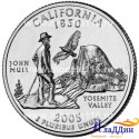 Монета 25 центов штат США Калифорния. 2005 год