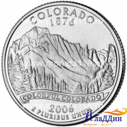 Монета 25 центов штат США Колорадо. 2006 год