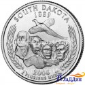 Монета 25 центов штат США Южная Дакота. 2006 год