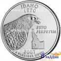 Монета 25 центов штат США Айдахо. 2007 год